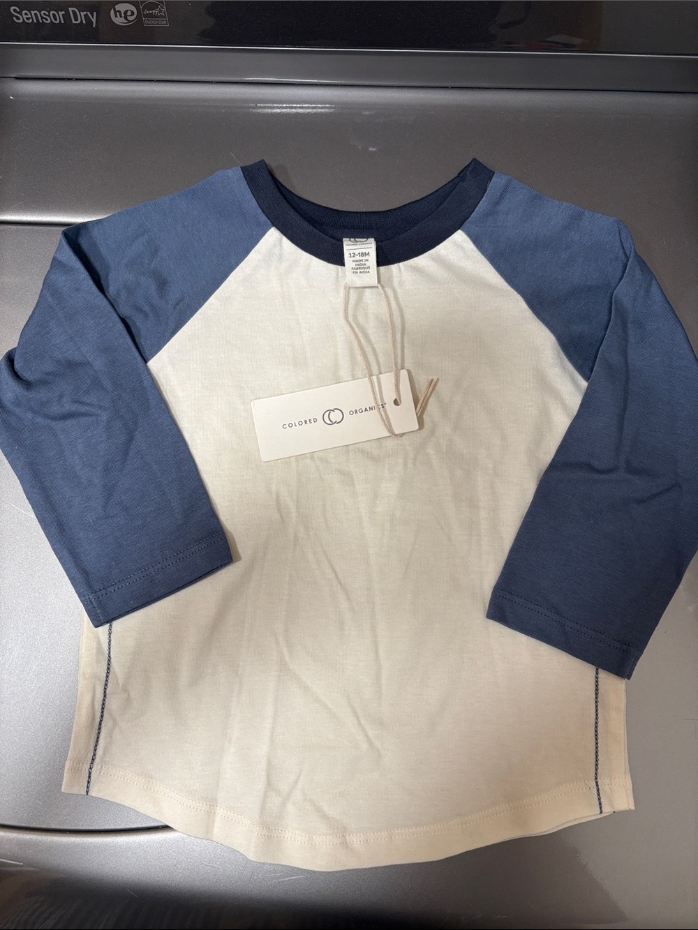 Colored organics Louie baseball tee- 12-18m- NWT